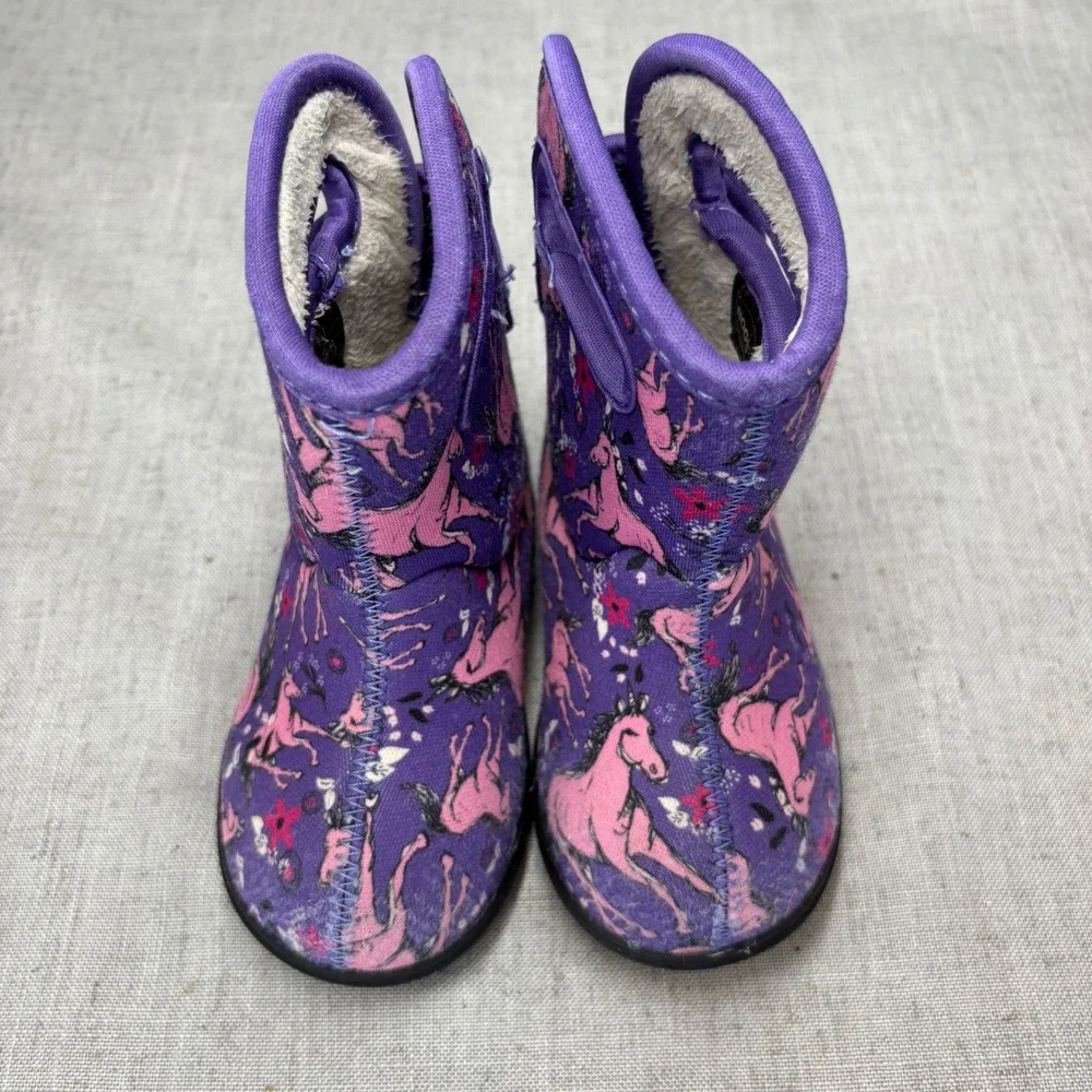 Bogs Baby Unicorn Purple Waterproof Insulated Winter Snow Boots Toddler Size 6